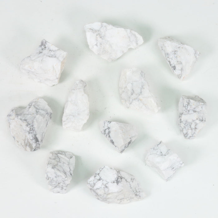 Howlite Rough Stone, 3-5cm, 20 Pieces in a Pack, #089