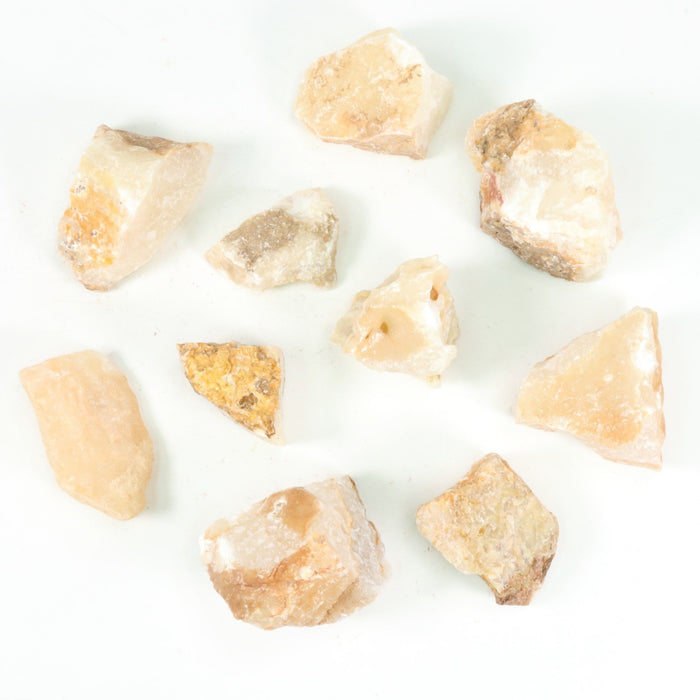 Yellow Calcite Rough Stone, 3-6cm, 20 Pieces in a Pack, #070