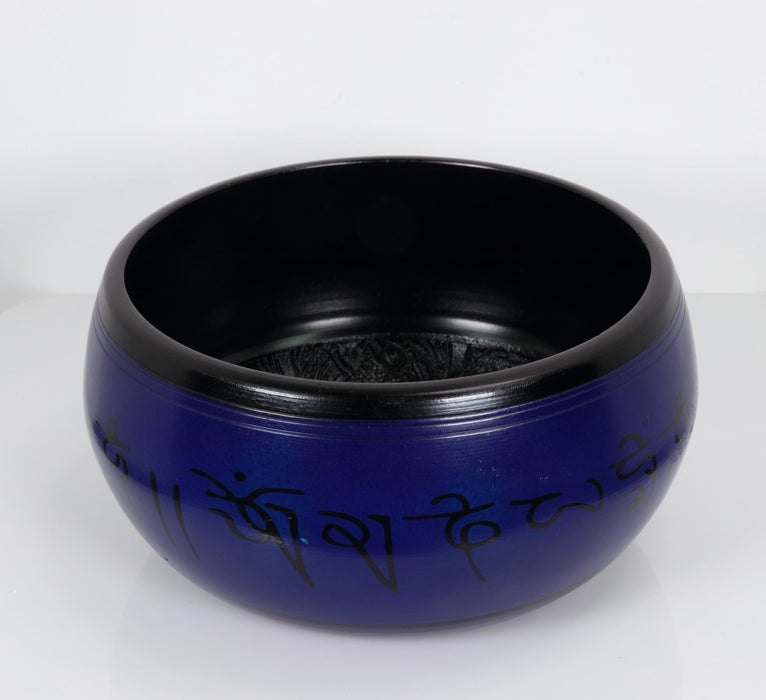 Atma Buti Metal Singing Bowl Navy Blue, 6" Inch, 930 Grams