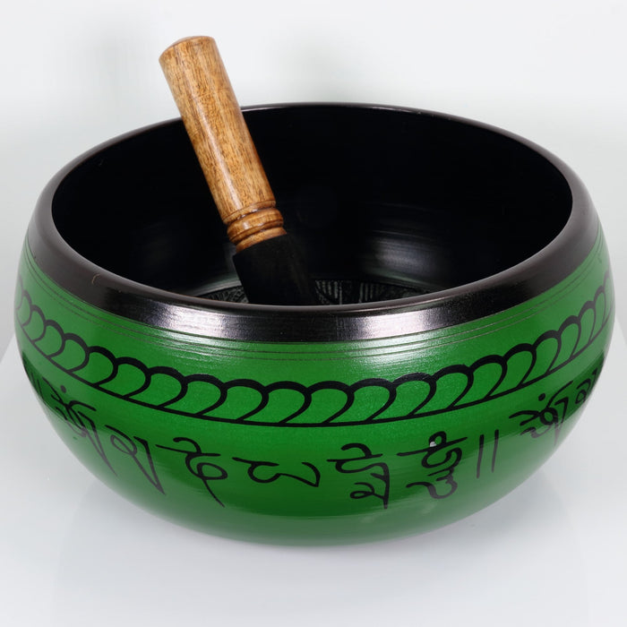 Atma Buti Metal Singing Bowl Green, 8" Inch, 1700 Grams