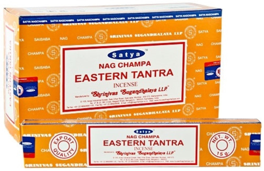 Satya Eastern Tantra, Incense Sticks, 15 grams in one Pack, 12 Pack Box