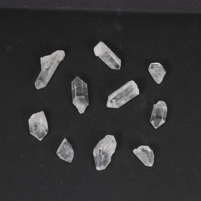 Tumbled Clear Quartz Points, 0-3 cm (Small), Standard Quality, 1 lb in a Pack