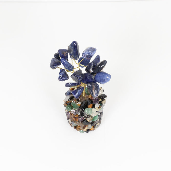 Sodalite Assorted Chip Stone Base Tree, 3"-4" Inch