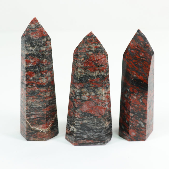 Red Snowflake Obsidian Polished Tower, Cut Base,  200-300 Gr, 1 Piece #031